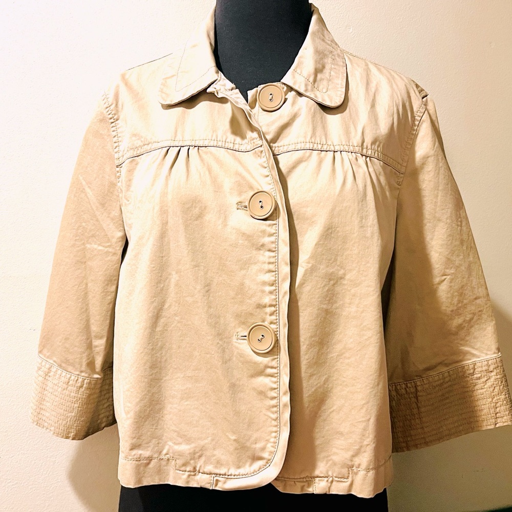 Anthropologie dbla khaki cotton jacket, large (L)